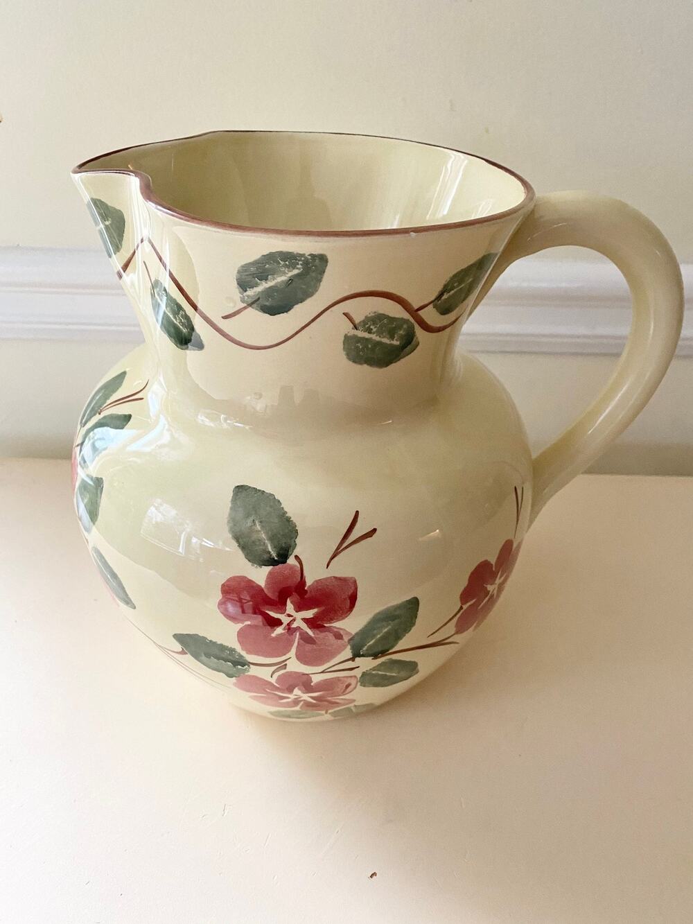 Pitcher Italian Sole Di Tuscana Handpainted Pitcher by Ceramiche Tuscana